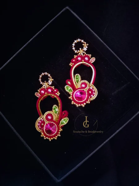 Bazsarózsa sujtásfülbevaló